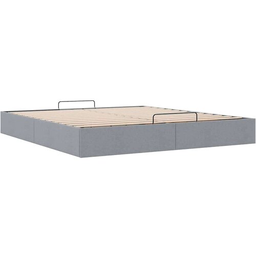 VidaXL Okvir za krevet bez madraca svjetlosivi 160 x 200 cm od tkanine Slike