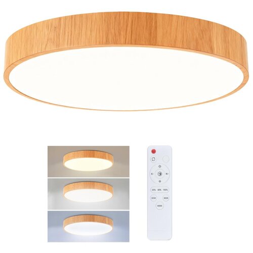 Brilagi LED prigu&scaron;iva stropno svetlo POOL LED/50W/230V, prečnik 40 cm, drveni dekor + daljinski upravljač Cene