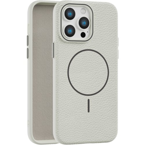  leather grip magsafe maska za iphone 14 pro - bela Cene