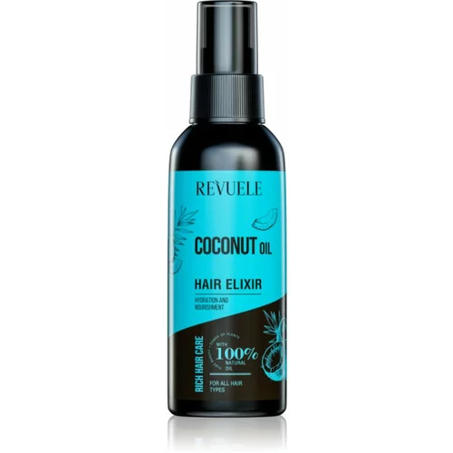 Revuele Coconut Oil Hair Elixir eliksir brez spiranja za toplotno oblikovanje las 120 ml
