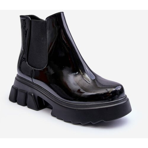Kesi Women's shiny slim shoes black Brizora Slike