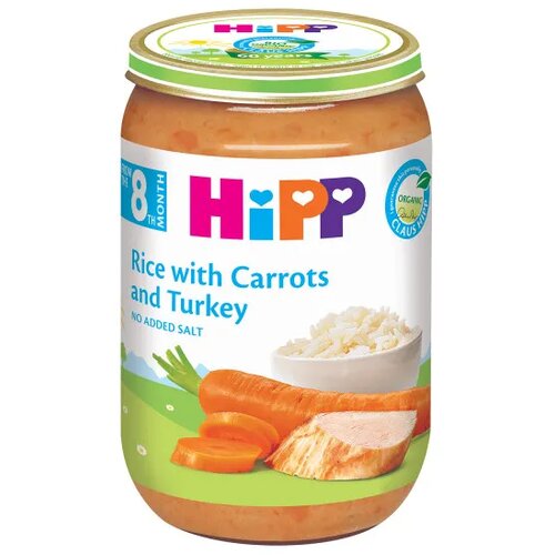 Hipp ka&amp;scaron;ica puretina sa rižom i mrkvom 220g Slike
