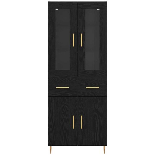  Highboard 2 kom. Crni hrast 69,5 x 34 x 180 cm Slike