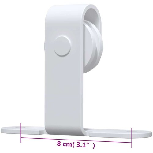 VidaXL Mini pribor za klizna vrata staje ugljični čelik bijeli 152 cm Slike