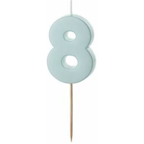 PARTY DECO svečka za rojstni dan številka 8, svetlo modra, velikost 5,5 cm Cene