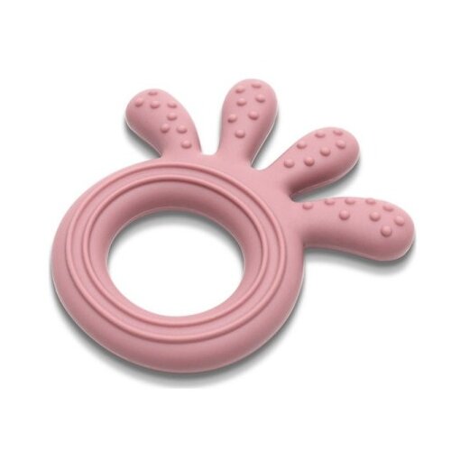 Lorelli silikonska glodalica za bebe octopus - natural deep pink ( 10210860002 ) Slike