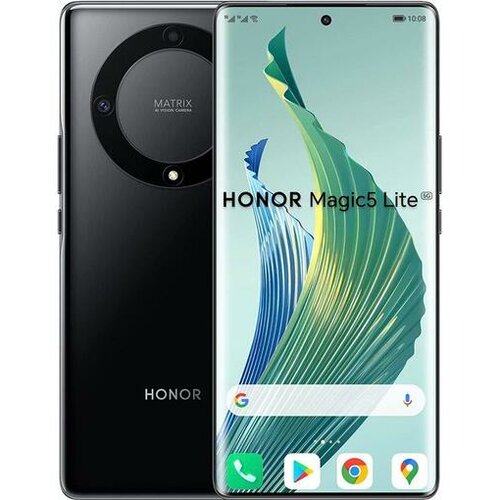 Honor mobilni telefon Magic5 lite 5G 6GB/128GB crna Slike