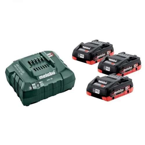 Metabo Basic-Set 3 x LiHD 4.0 Ah 685132000 akumulator in polnilec orodja 18 V 4.0 Ah LiHD, (20412011)