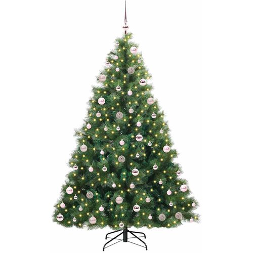  Umjetno božićno drvce s stalakom Zelena 210 cm PE i PVC 130 x 130 x 210 cm Slike