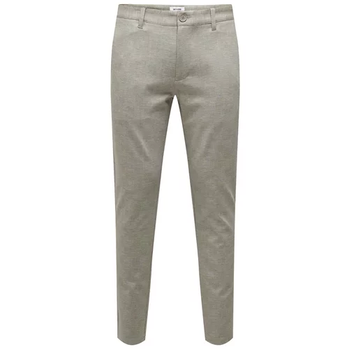 Only & Sons Chino hlače 'Mark' temno siva / pegasto siva / bela