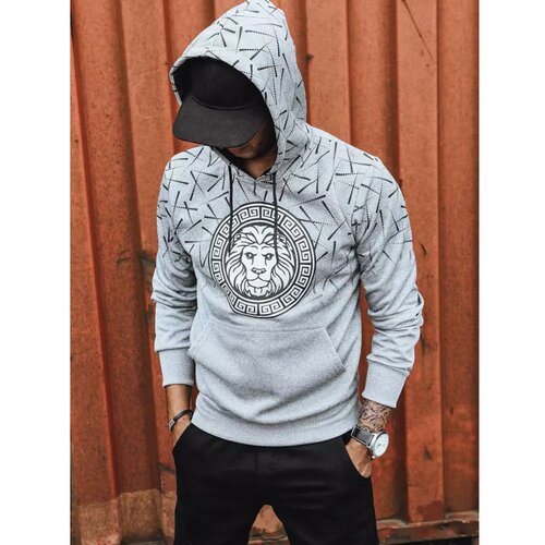 DStreet Gray BX5314 men's sweatshirt with print Slike