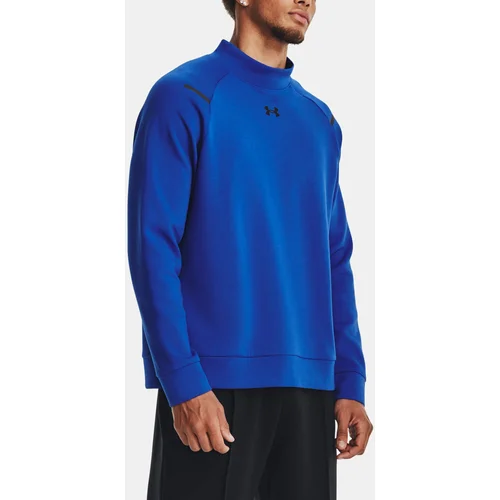 Under Armour Sweatshirt UA Unstoppable Flc Mock-BLU - Men's