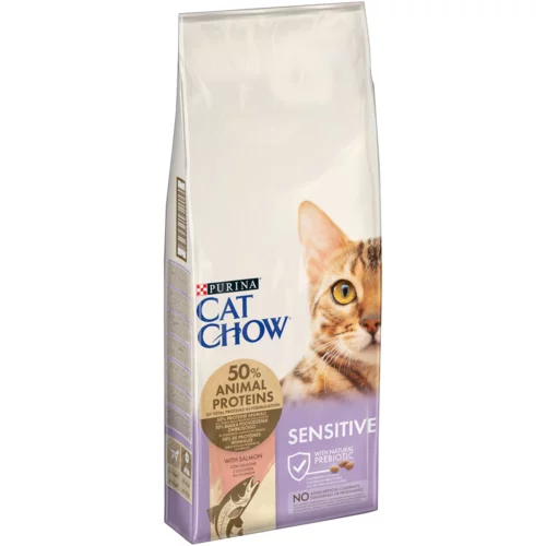 Cat Chow Sensitive, s lososom, 15 kg