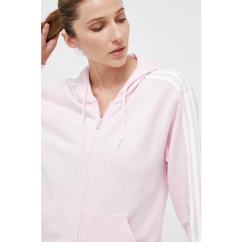 Adidas bombažen pulover ženski duks roza Cene