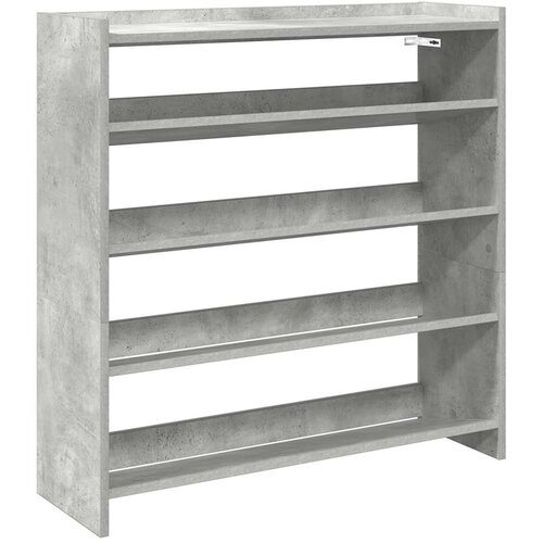 Maison Chic Regal za čevlje - Polica za čevlje betonsko siv 80x25x81 cm inženirski les, (21776526) Slike