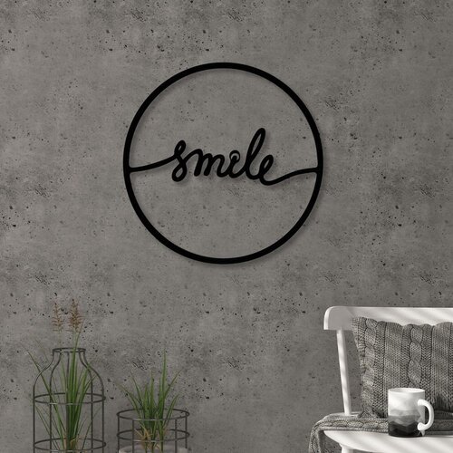 Homitis Kovinska stenska dekoracija Smile, ⌀ 40 cm Slike