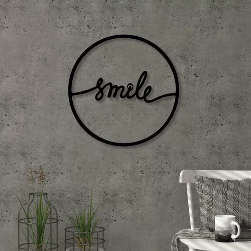 Homitis Kovinska stenska dekoracija Smile, ⌀ 40 cm