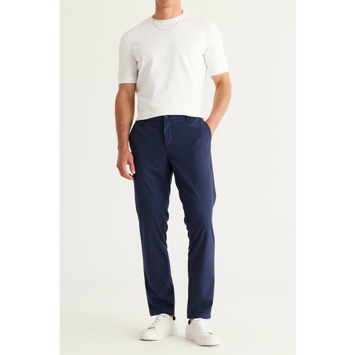 AC&Co / Altınyıldız Classics Men's Navy Blue Slim Fit Slim Fit Flexible Trousers Slike