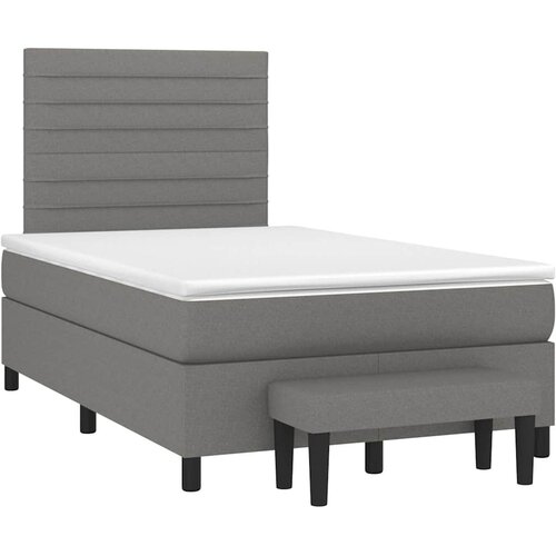  box spring s madracem tamnosivi 120 x 190 cm tkanina Slike