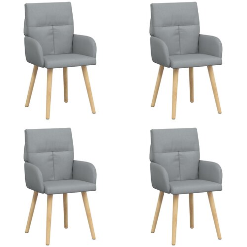 vidaXL Jedilni stoli 4 pcs Blago Svetlo siva 60 x 56 x 96 cm, (5000296928) Cene