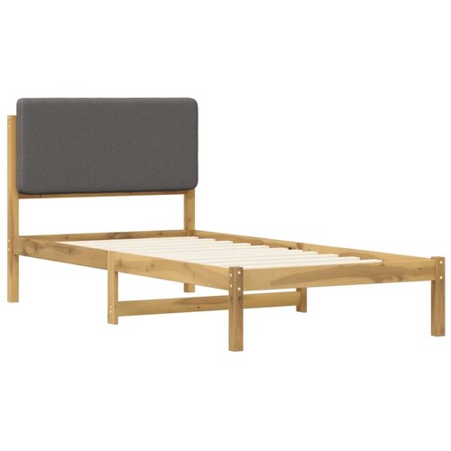 Krevetni okvir s tapiciranim uzglavljem - Bijelo prana i svijetlosiva 80 x 200 cm Slike
