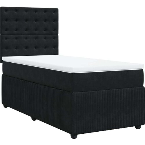 VidaXL box spring krevet s madracem crni 80 x 200 cm bar&amp;scaron;unasti Slike