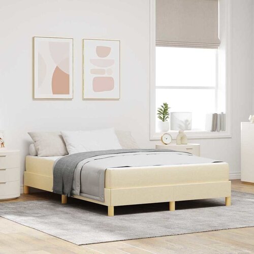 vidaXL Postelja z vzmetnico Krem, Rjava 140 x 190 cm Cene