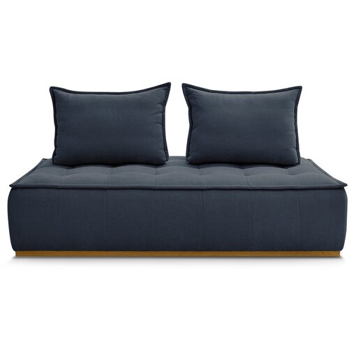 Bobochic Paris Temno modra sedežna garnitura iz tkanine boucl&amp;eacute; 175 cm Elisa &amp;ndash; Slike