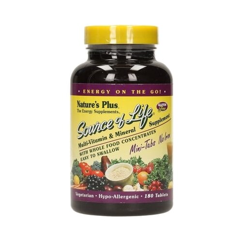Nature's Plus source of Life - Mini-Tabs No Iron - 180 tabl. Cene