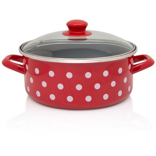 Metalac Lonac Red Dots plitki 18 cm 2,2 l Cene