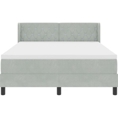 VidaXL KUTIJA PROLJEĆA S MATERACEM Svjetlosiva 140x190 cm Bar&amp;scaron;un Slike