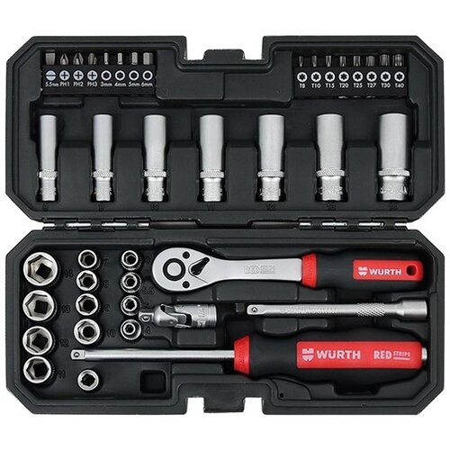 Würth set red stripe nasadni ključ. 1/4 6 ugaoni, 40kom Cene