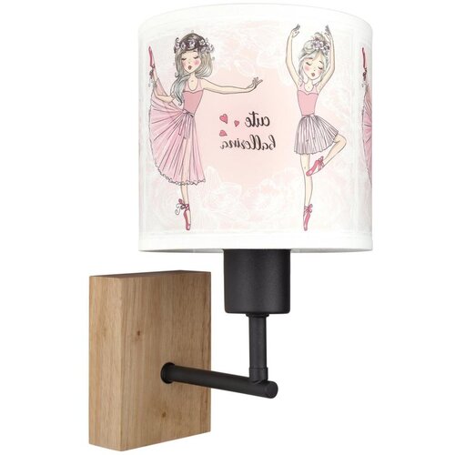 Brilagi Zidna lampa BOBO WOOD 1xE27/25W/230V hrast/crna/bela/ružičasta/baletke Slike