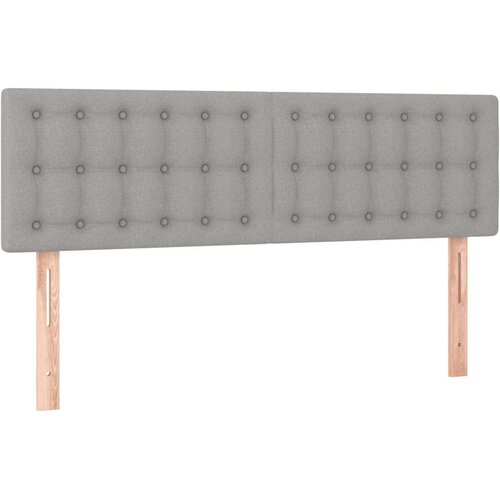 Krevet s oprugama i madracem svjetlosivi 140x190 cm od tkanine Slike