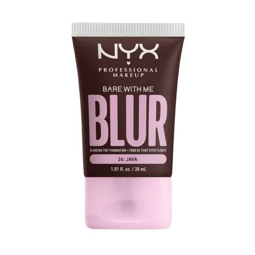 NYX Professional Makeup Bare With Me Blur Tint Foundation mat puder s srednjo prekrivnostjo 30 ml Odtenek 24 java