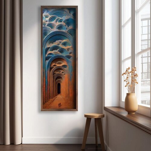 WALLXPERT LAC085-120 Multicolor Decorative Framed MDF Painting Cene