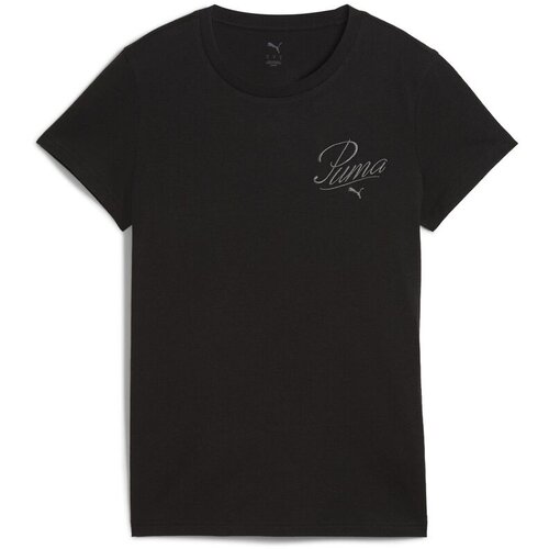 Puma Ženska majica Ess script tee, Kratak rukav , Crna Slike