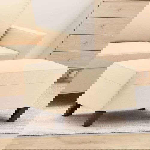  Tabure krem 60 x 50 x 41 cm od tkanine Slike