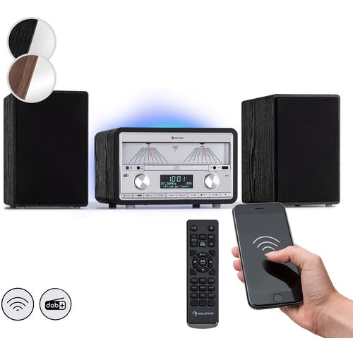 Auna Elton, stereo sistem, CD, BT, MP3, DAB+, FM radio, VU meter, osvetlitev Cene