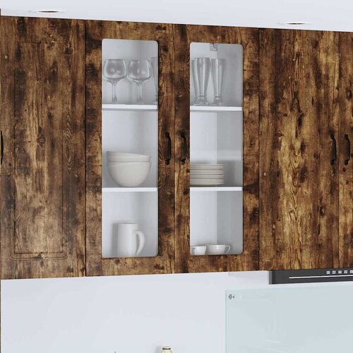 vidaXL Stenska kuhinjska omarica Dimljeni oreh 80 x 31 x 100 cm Cene