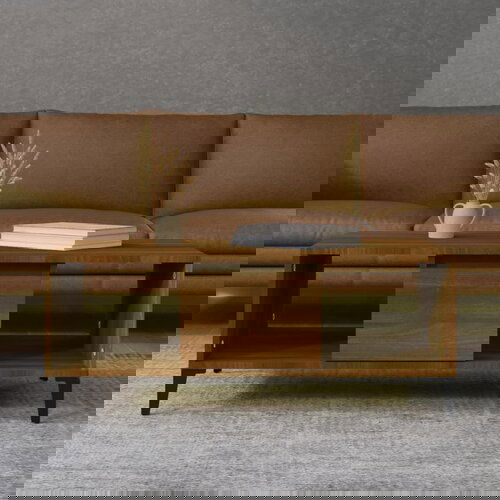 VidaXL Stolić za kavu smeđa boja hrasta 90x50x36,5cm konstruirano drvo Slike