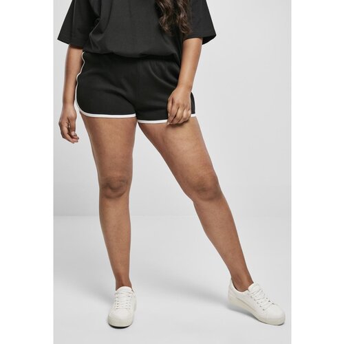 Urban Classics Ladies Organic Interlock Retro Hotpants Black/white Cene