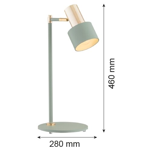 Argon 4276 - Stona lampa DORIA 1xE27/15W/230V zelena/mesing Slike