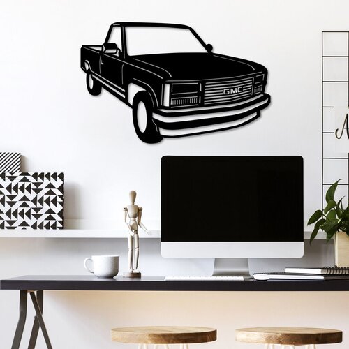 Wallity zidna dekoracija gmc sierra 1990, 60 x 39 cm, crna Cene