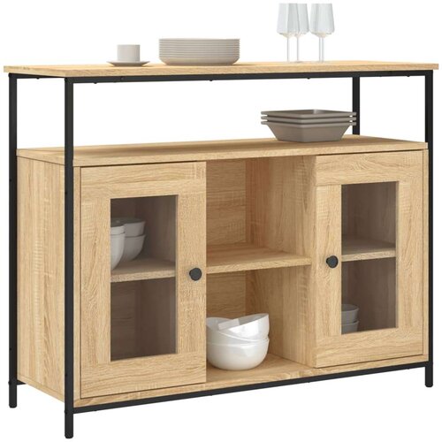 vidaXL Komoda sonoma hrast 100x35x80 cm inženirski les Cene