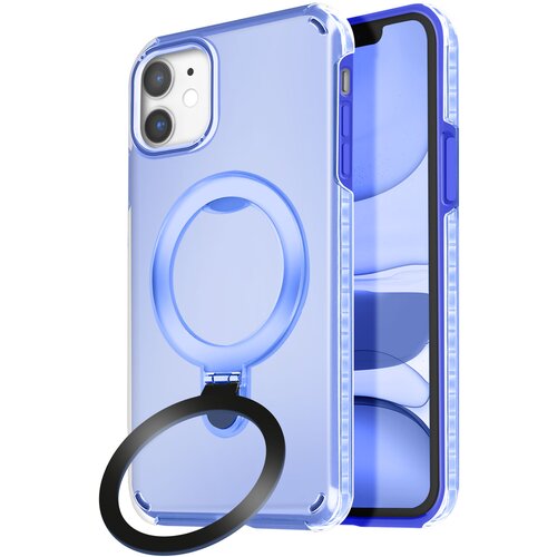 AVIZAR MagSafe ohi&scaron;je za iPhone 11 Odporno na udarce z zložljivim stojalom, Modra, (5000016201) Cene