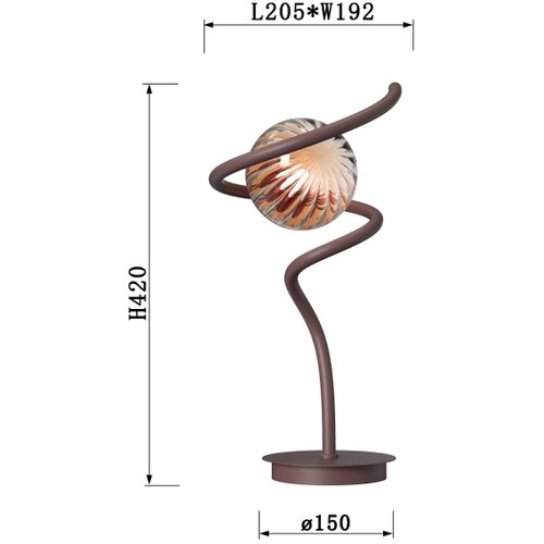  ONLI - Stona lampa FRIDA 1xG9/10W/230V 42 cm bakarna Slike