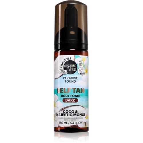 Organic Shop Paradise Found Coco & Majestic Monoi pena za telo z učinkom samoporjavitve odtenek Dark 160 ml Cene