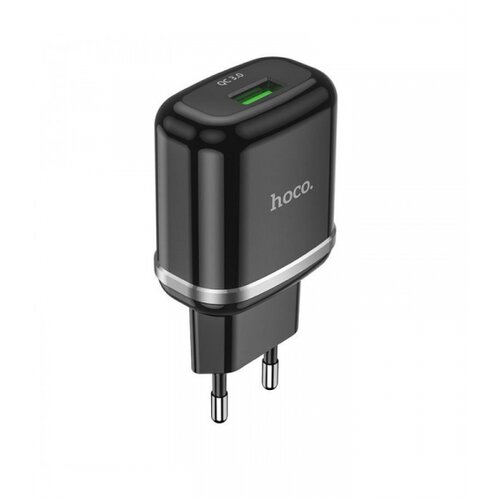 Hoco pametni hišni polnilec adapter N3 18W z 3.0 QC USB vtičem črn Cene