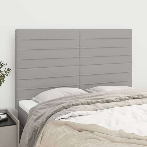  Uzglavlja 4 kom svjetlosivi 72 x 5 x 78/88 cm od tkanine Slike